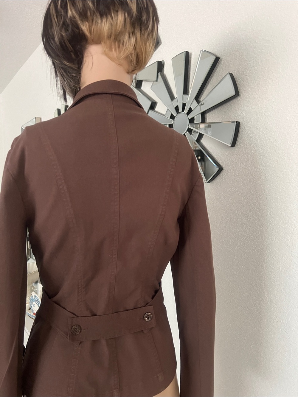 Bisou Bisou Brown Tailored Trench Coat - Picture 5 of 17